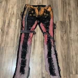 Mnml colorful black jeans